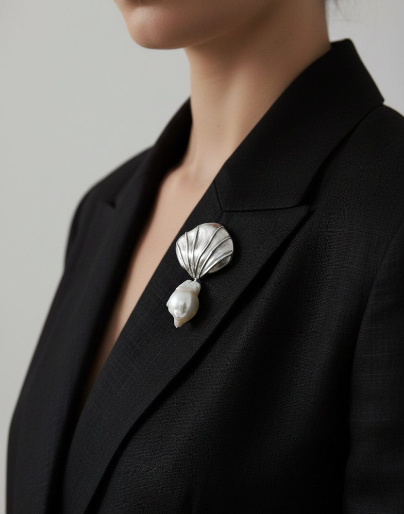 Tide Pearl Brooch